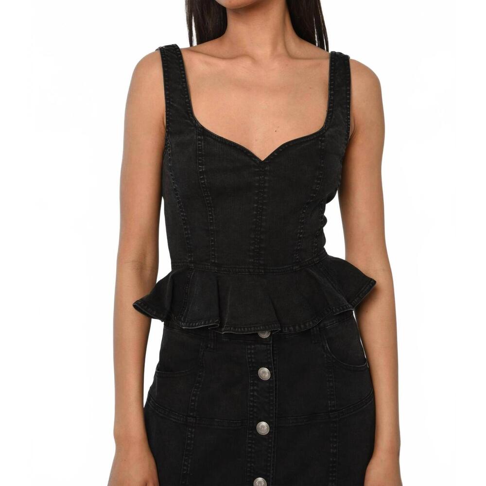 NEW LOVE THE LABEL women's romeo top in midnight denim
